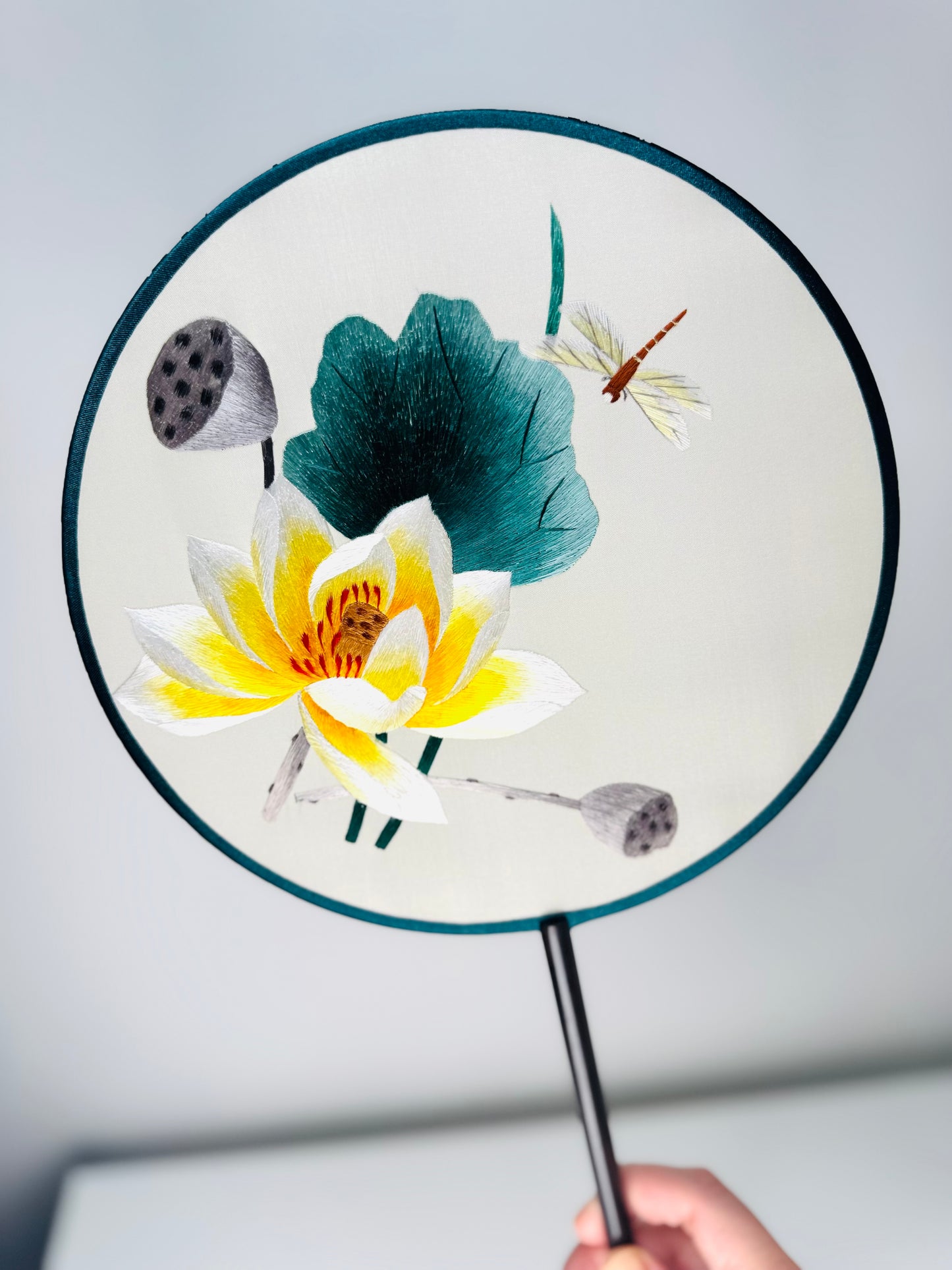 Shu Double-Side Embroidery Fan