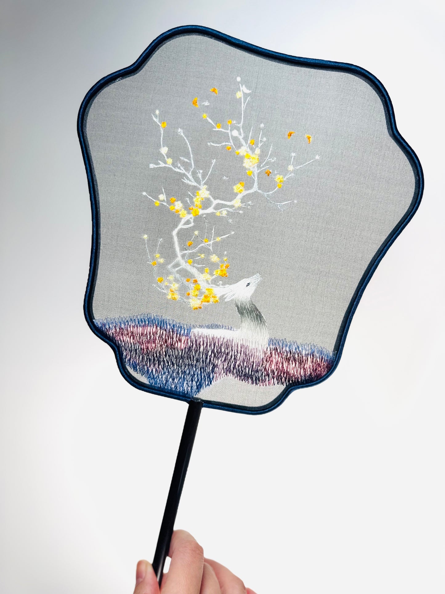 Shu Double-Side Embroidery Fan