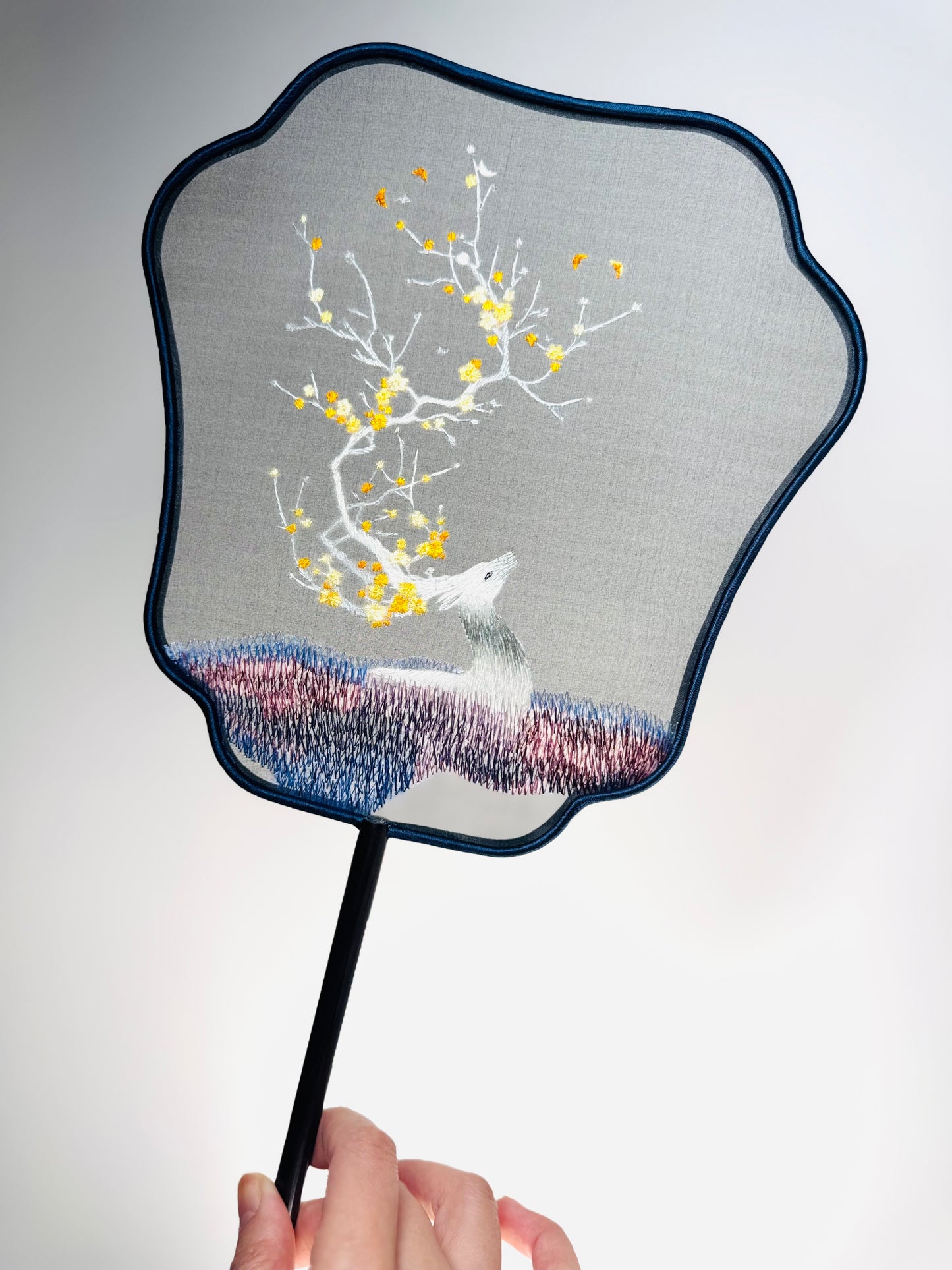 Shu Double-Side Embroidery Fan